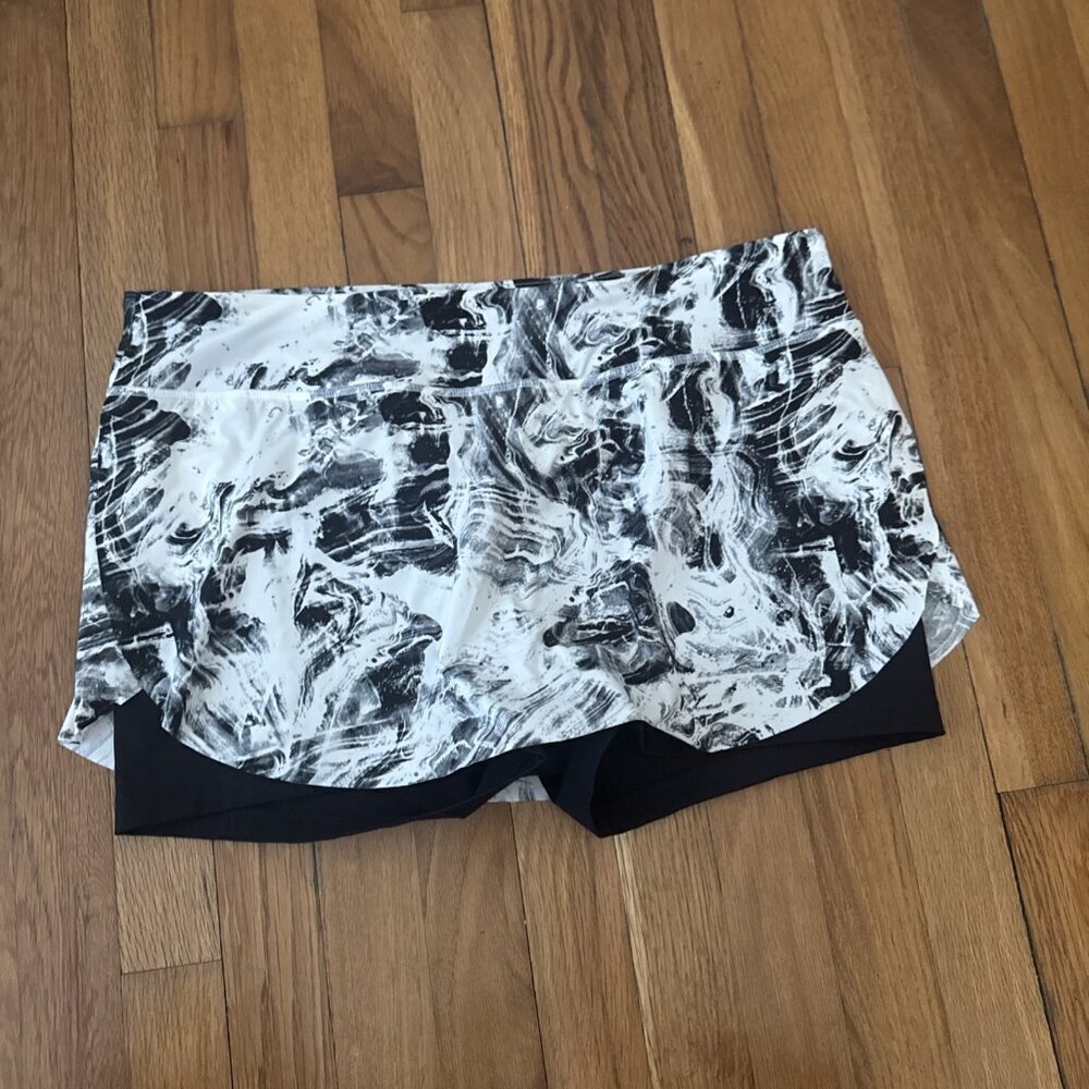 Lole Women's Athletic Skort Black/White Stretch Size XL